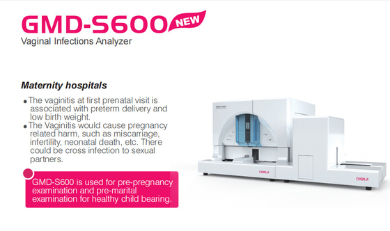 CE Vaginal Infections Analyzer automatique de dispositifs médicaux de la gynécologie GMD-S600